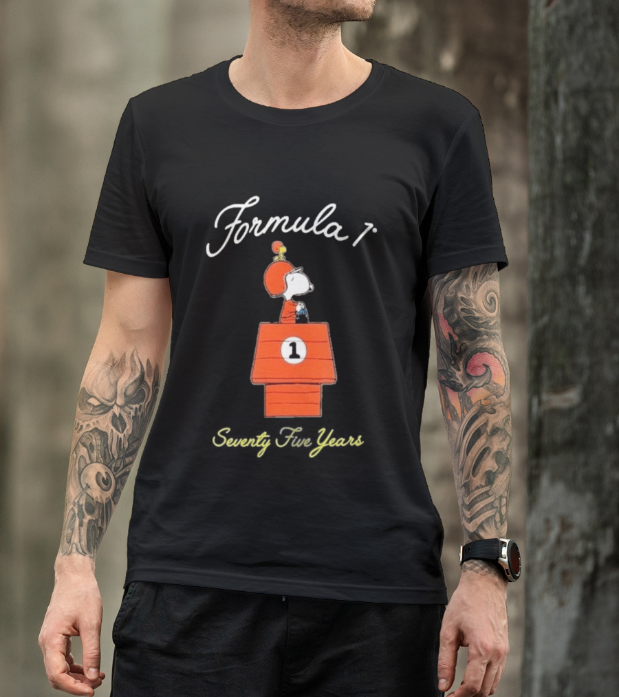 Formula 1 Snoopy Peanuts Dog House Seventy Five Years T-Shirt