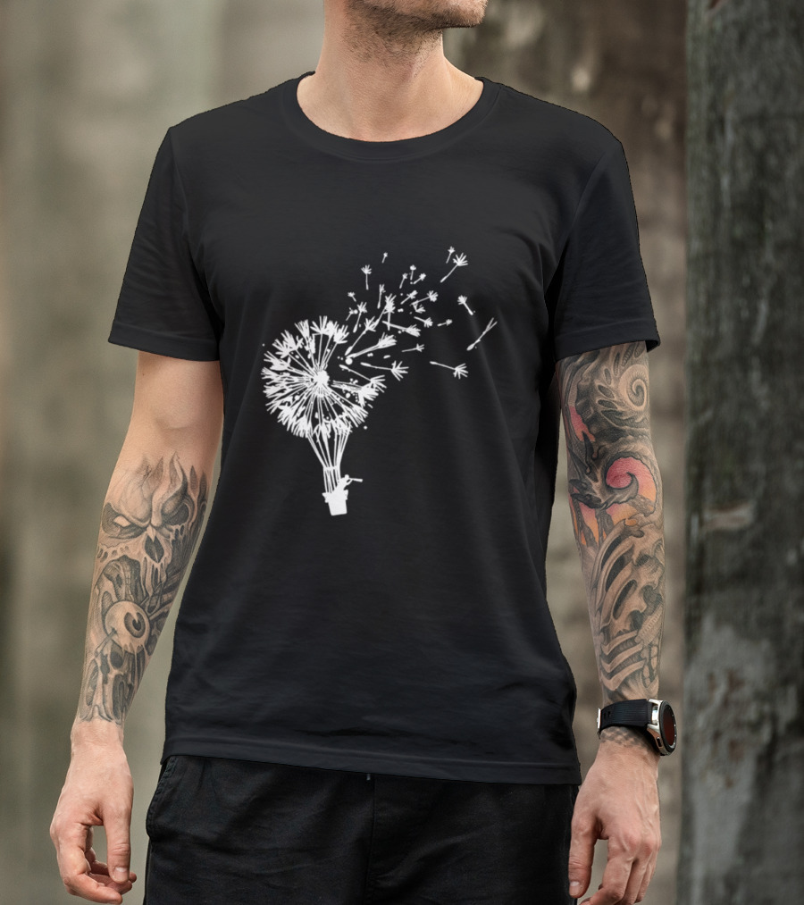 Flower Power Dandelion Fly Away Freedom Nature T-Shirt