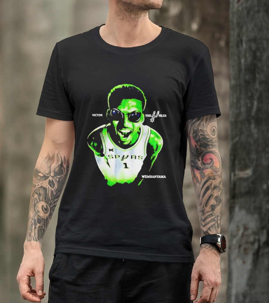 Victor Wembanyama Spurs X Files Number 1 Basketball Alien Concept T-Shirt
