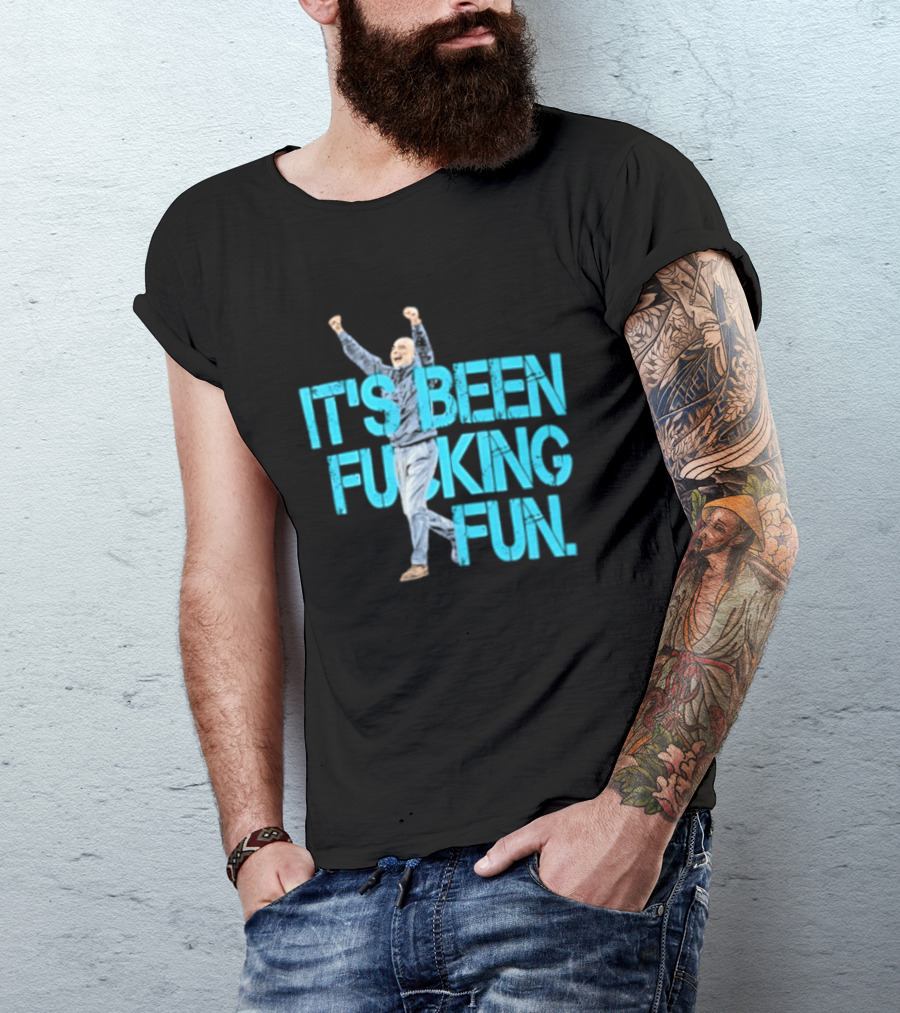 Pep Guardiola Manchester City It's Been Fucking Fun Celebration T-Shirt