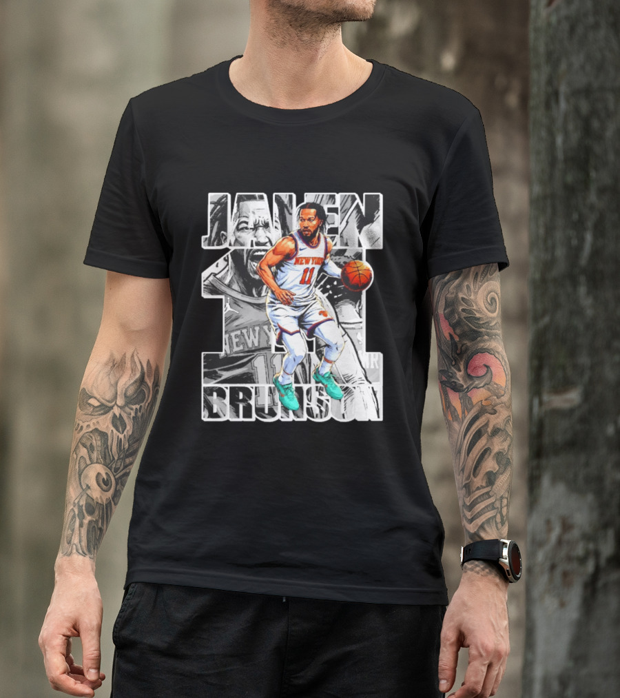 Jalen Brunson New York Knicks Manga Style Number 11 T-Shirt