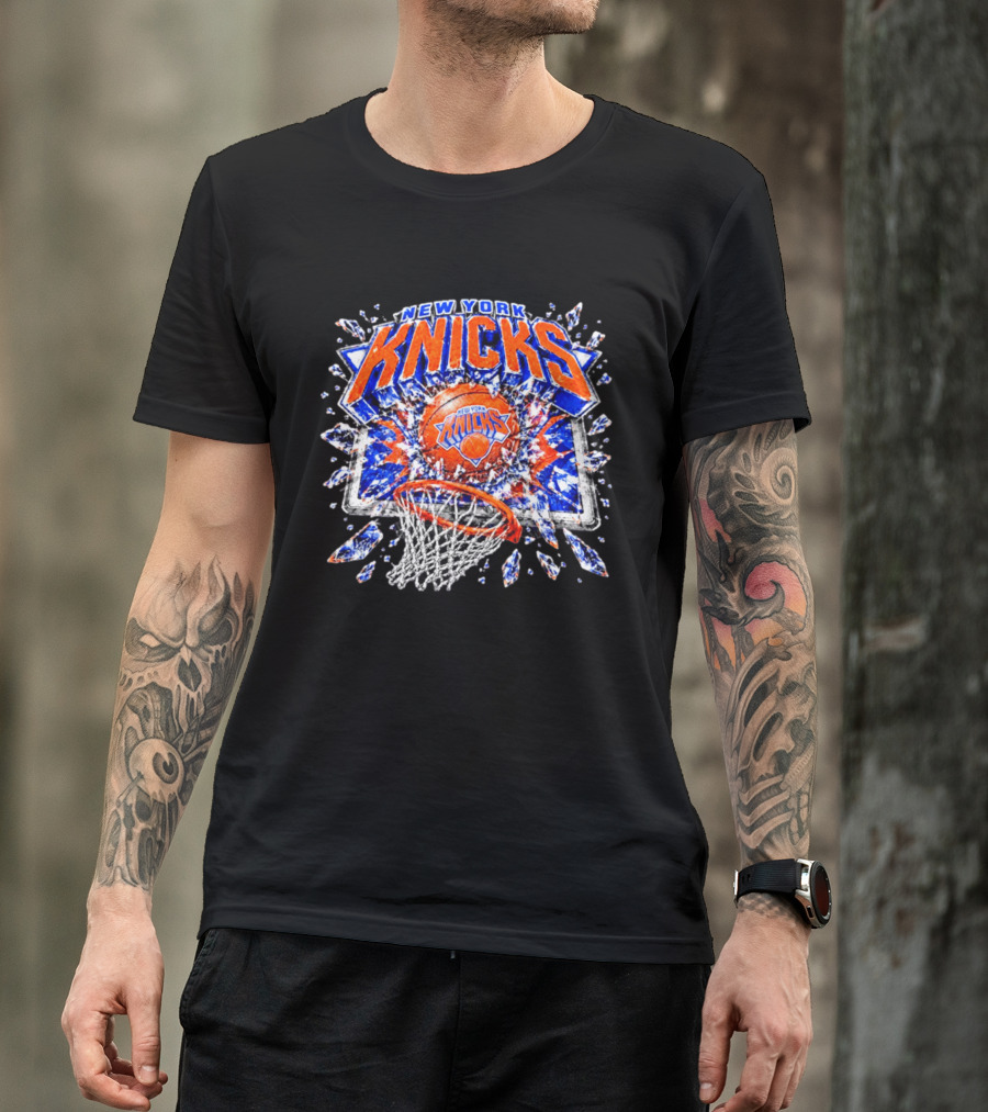 New York Knicks Basketball NBA Backboard Breakthrough T-Shirt