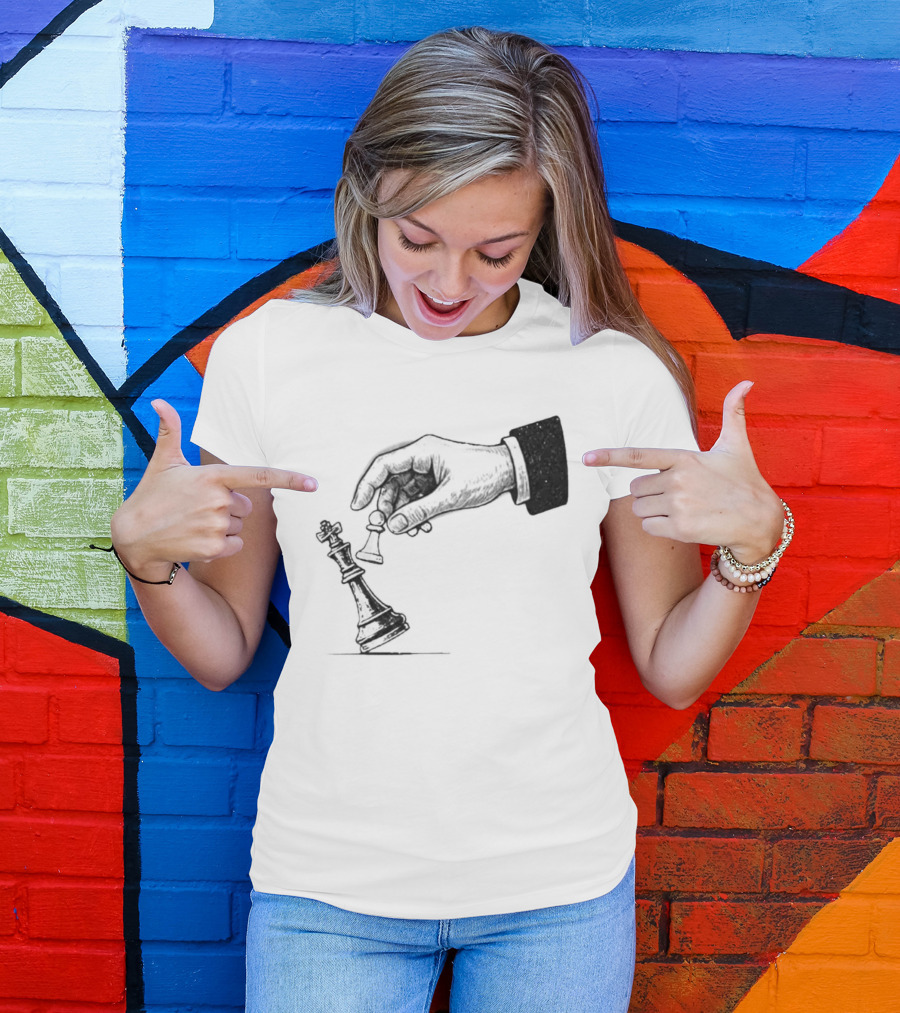 Chess Pawn Topple King Strategic Game Power Victory T-Shirt