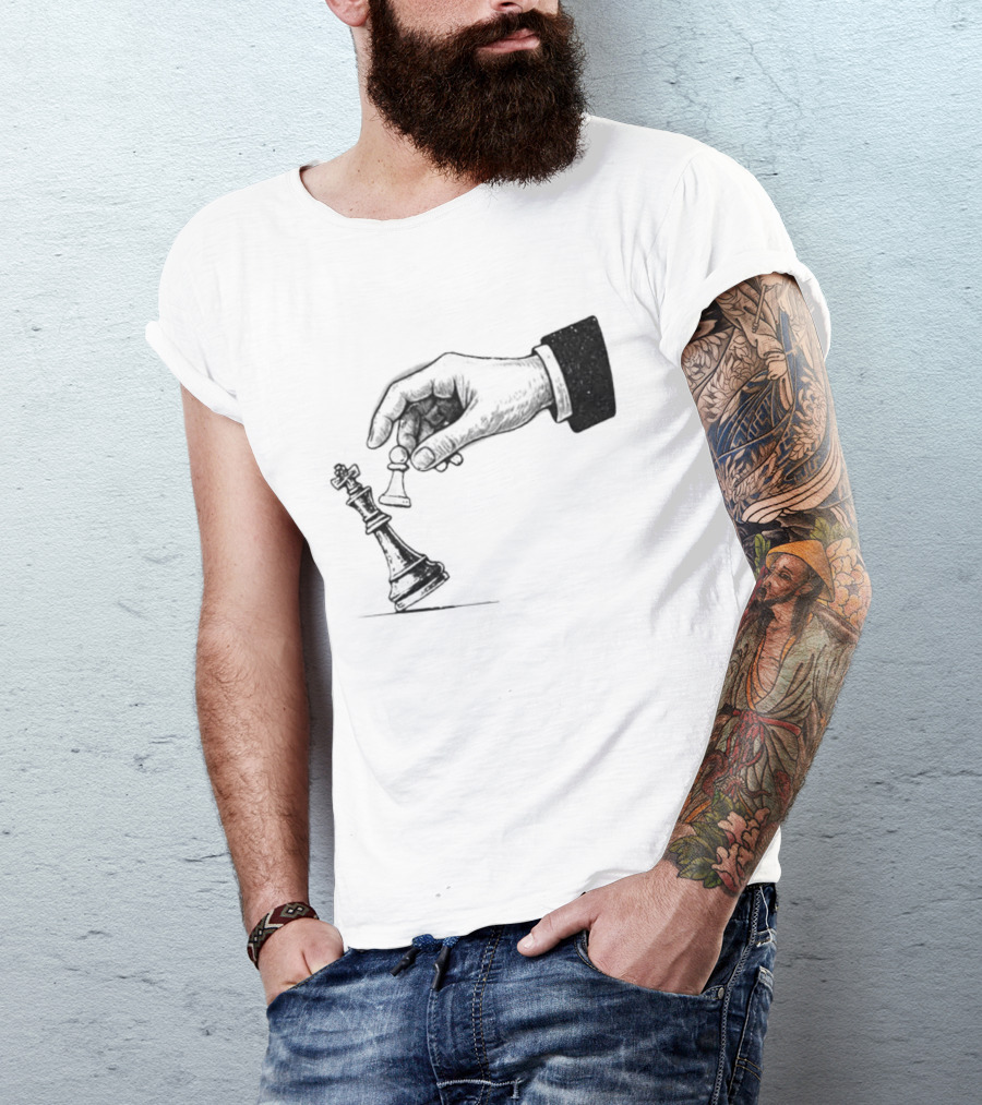 Chess Pawn Topple King Strategic Game Power Victory T-Shirt