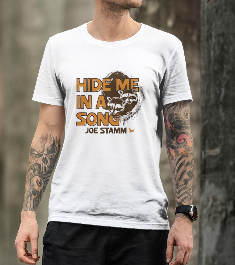 Hide Me In A Song Joe Stamm Raccoons Forest Nature T-Shirt