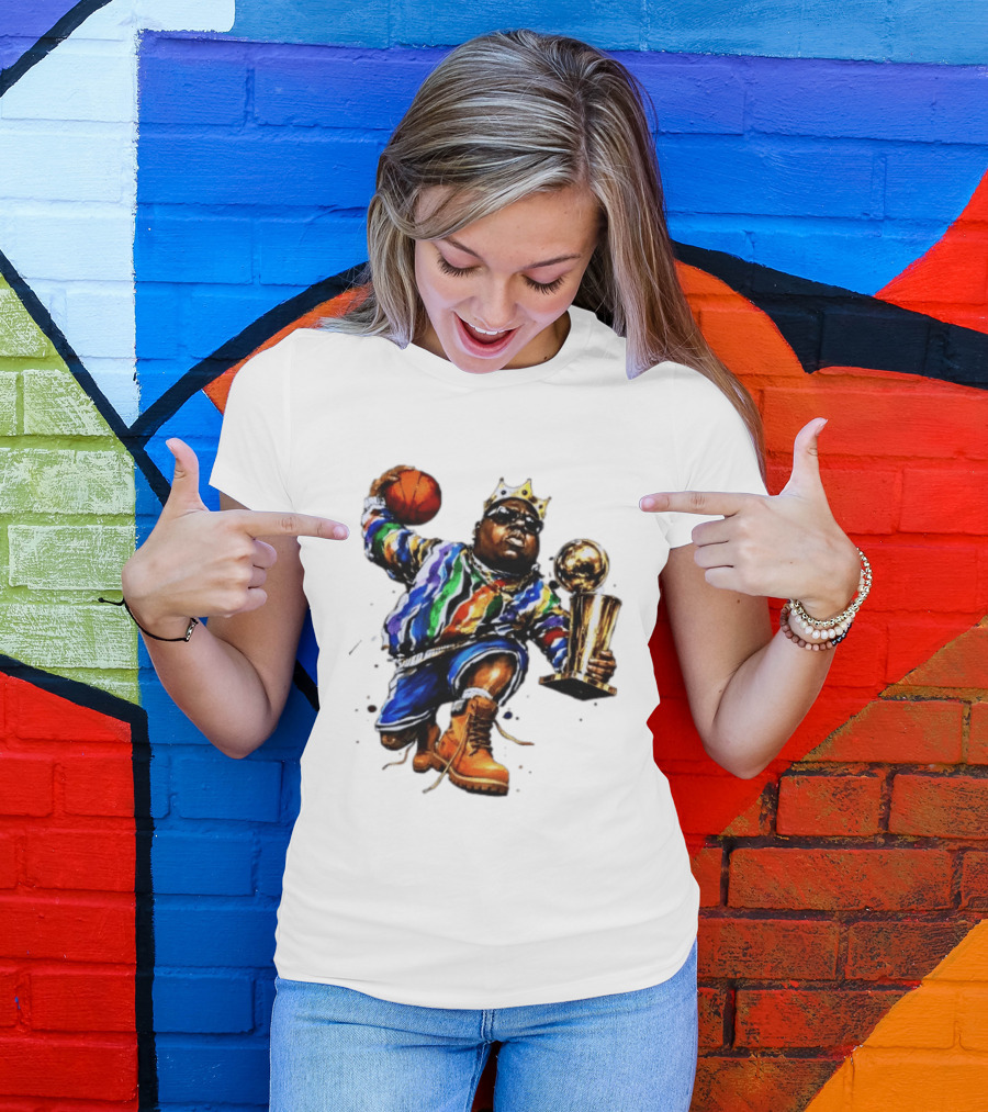 New York Knicks Basketball Biggie Smalls Crown Trophy T-Shirt
