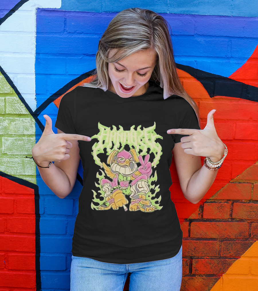 HAMMBRIK Chill Dog Flaming Peace Pose T-Shirt