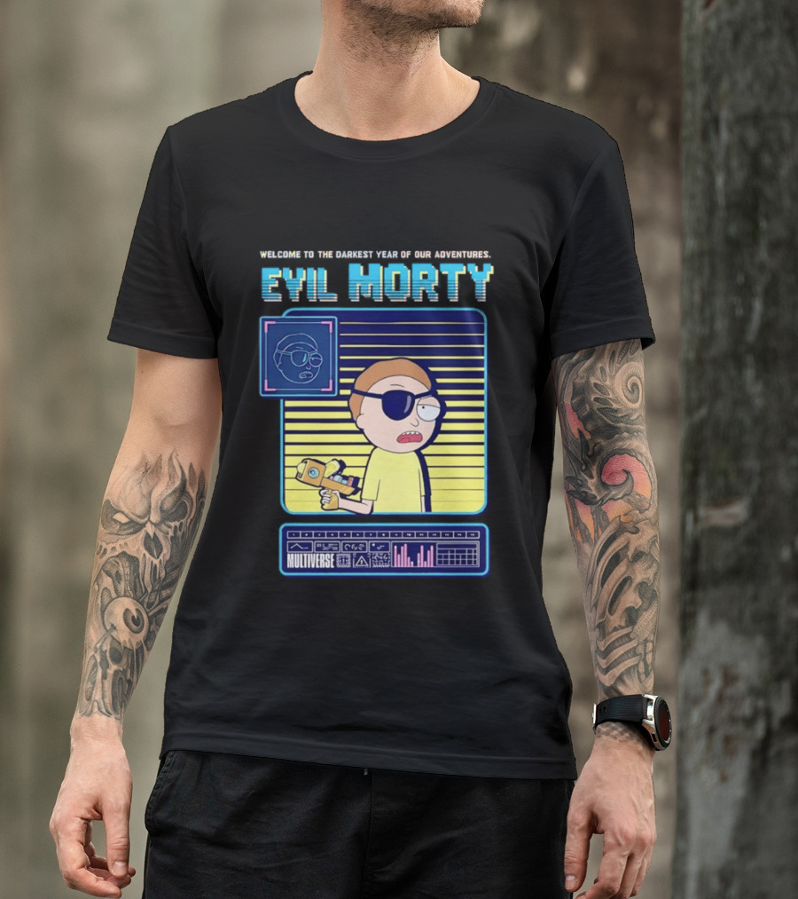 Welcome To The Darkest Year Evil Morty Multiverse Adventure Eyepatch T-Shirt