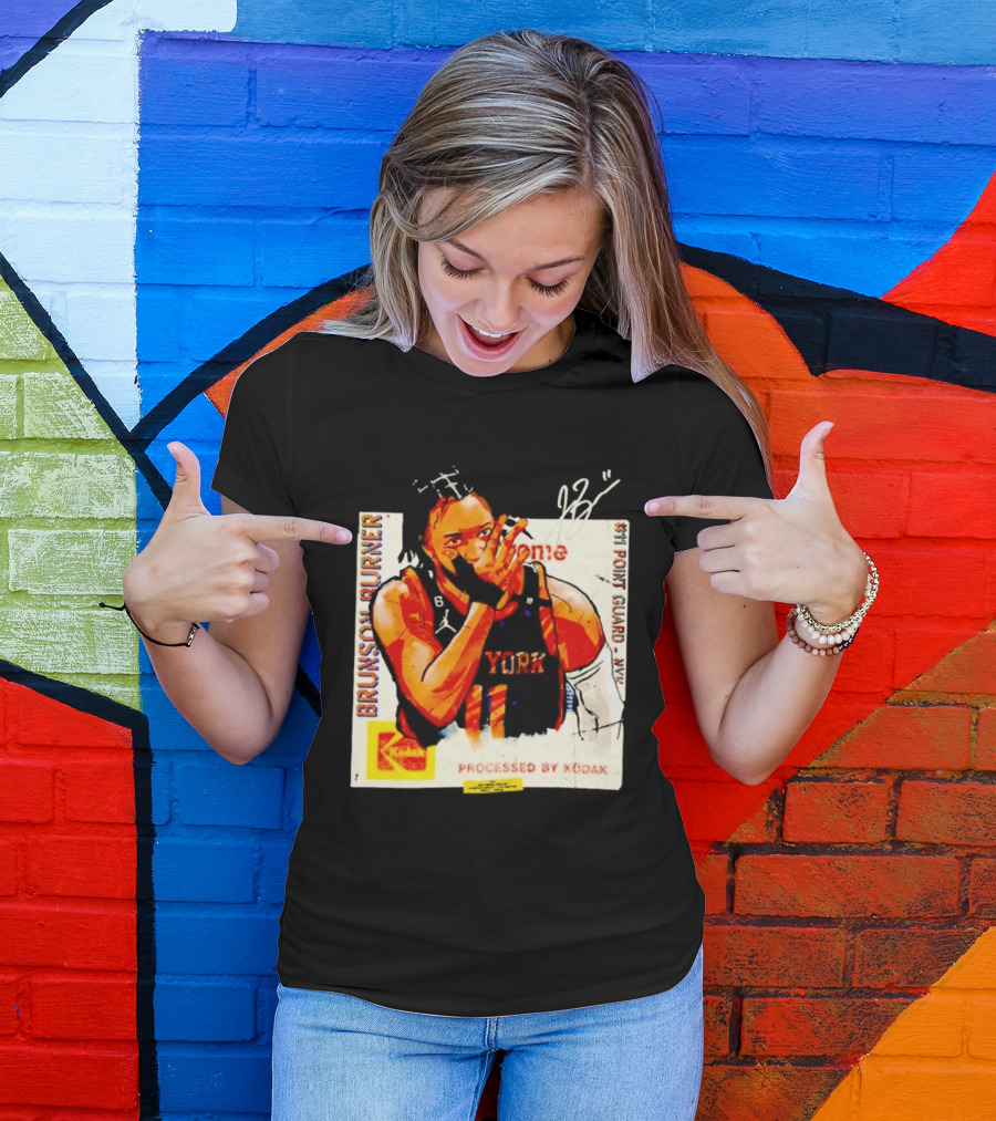 New York Knicks Jalen Brunson Burner #11 Point Guard Processed By Kodak T-Shirt