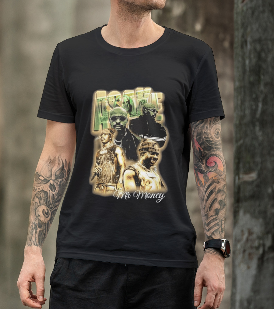 Asake Mr Money Music Artist Collage With Stylish Sunglasses And Fashionable Outfits T-Shirt