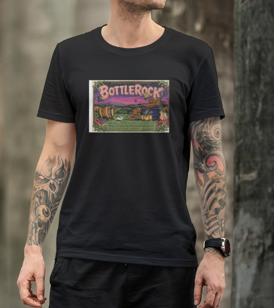 BottleRock Napa Valley Festival 2026 Grateful Dead Hot Air Balloons Fields T-Shirt