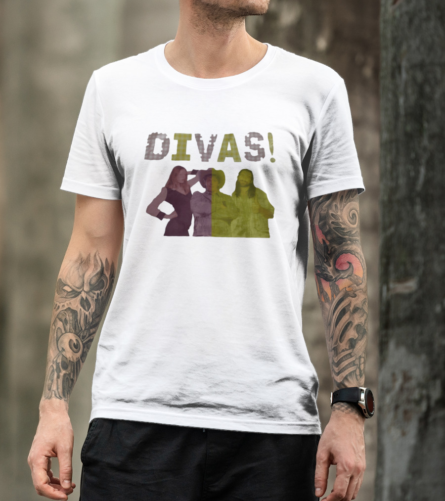 Divas Pop Culture Iconic Trio Plaid T-Shirt