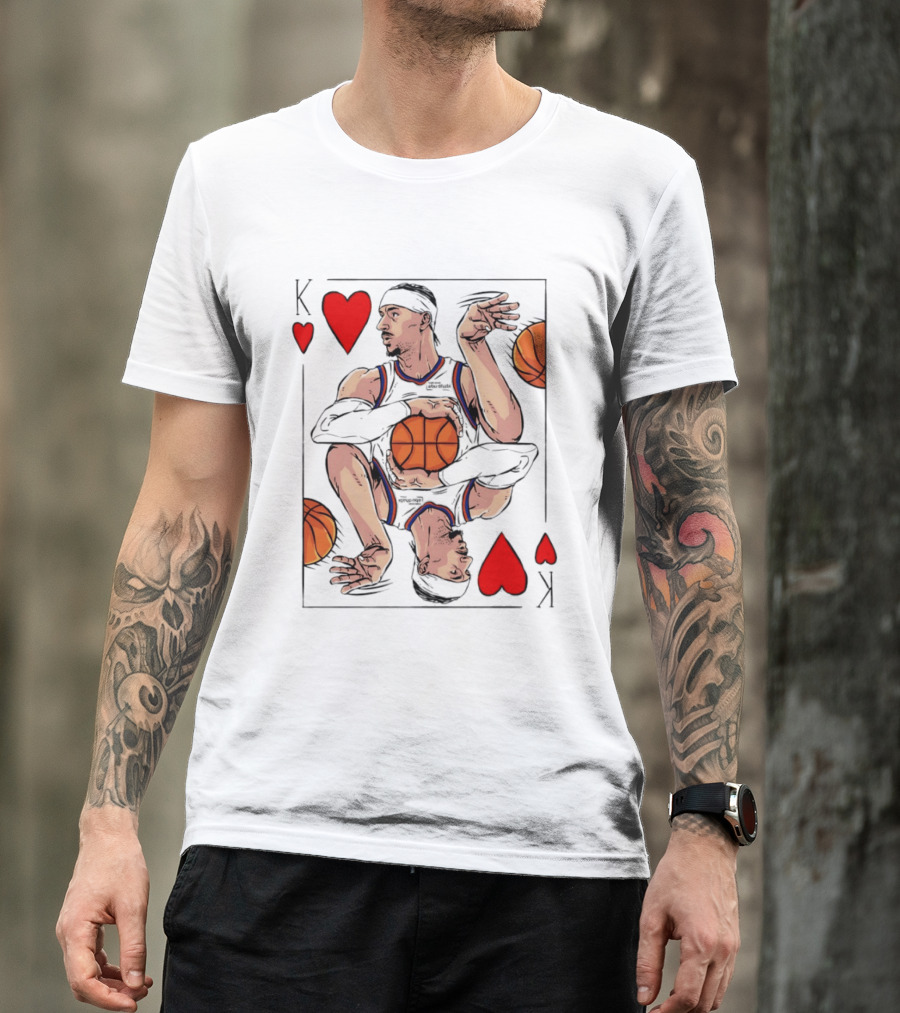 Josh Hart New York Knicks King Of Hearts NBA Card T-Shirt
