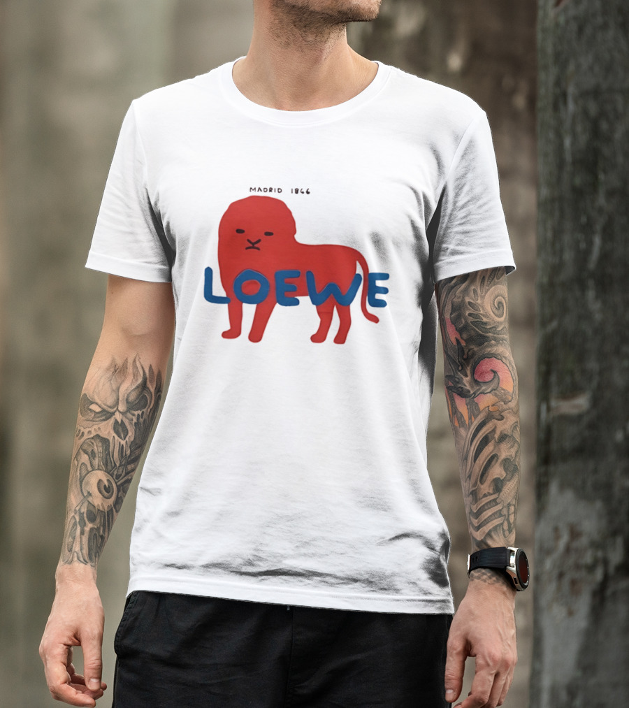 LOEWE Madrid 1866 Red Lion Blue T-Shirt
