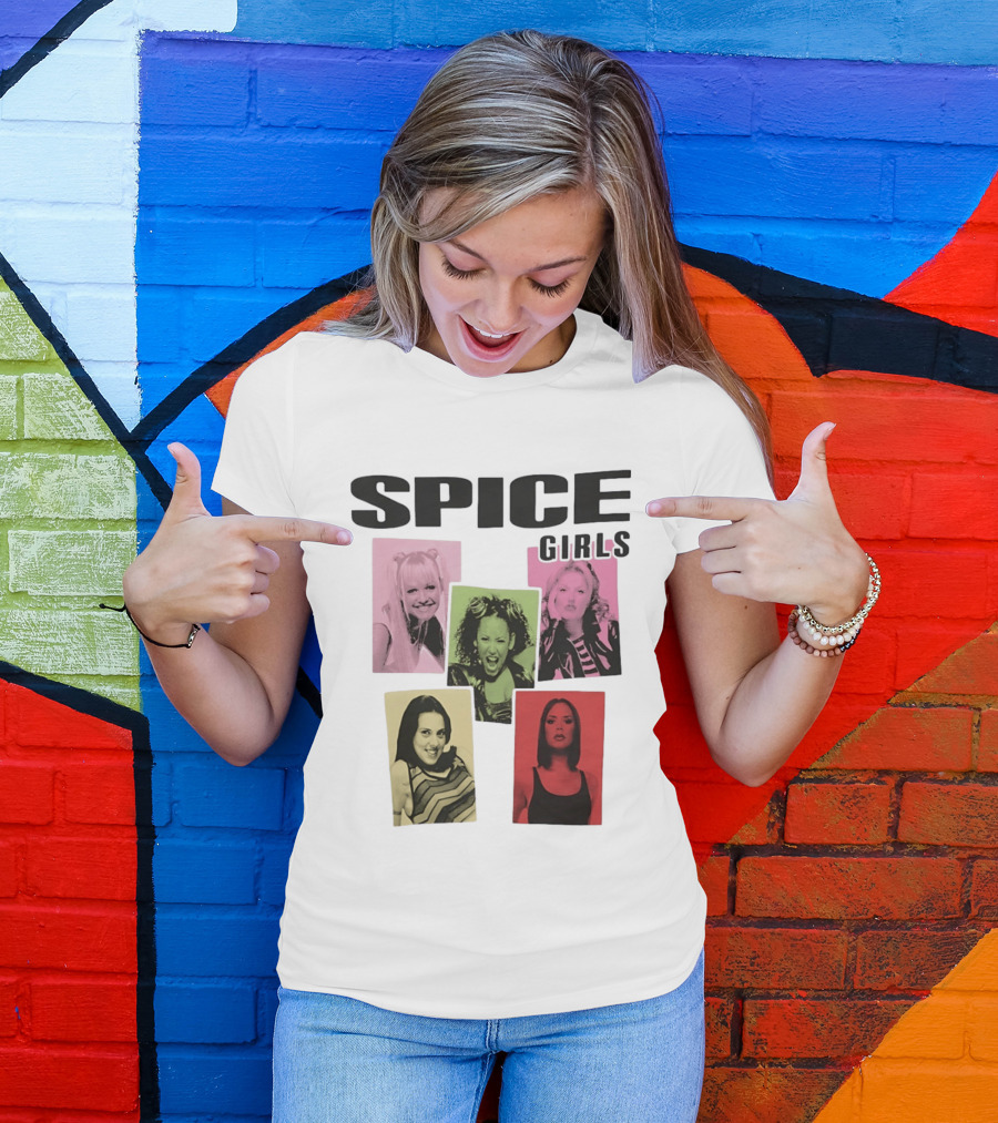 Spice Girls Emma Mel B Geri Mel C Victoria T-Shirt