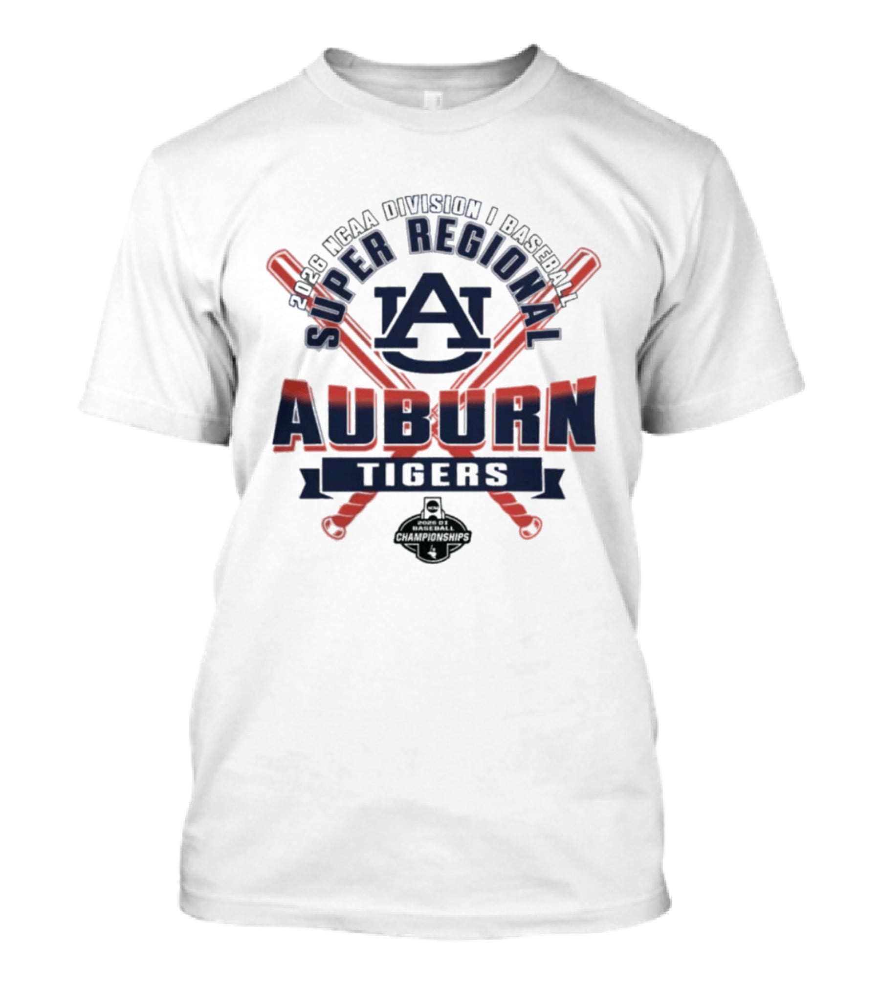2026 NCAA Division I Baseball Super Regional Auburn Tigers T-Shirt