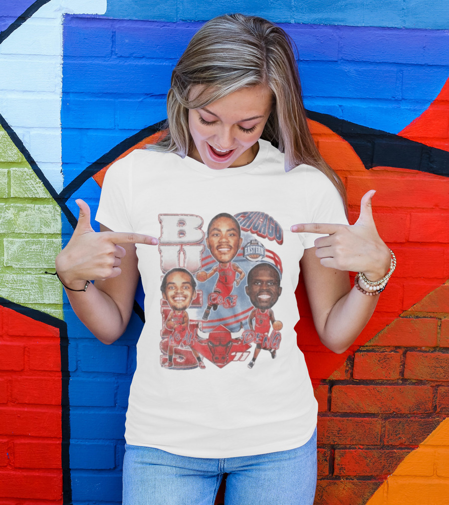 Chicago Bulls Noah Rose Deng NBA Eastern Conference Basketball Stars 11 T-Shirt