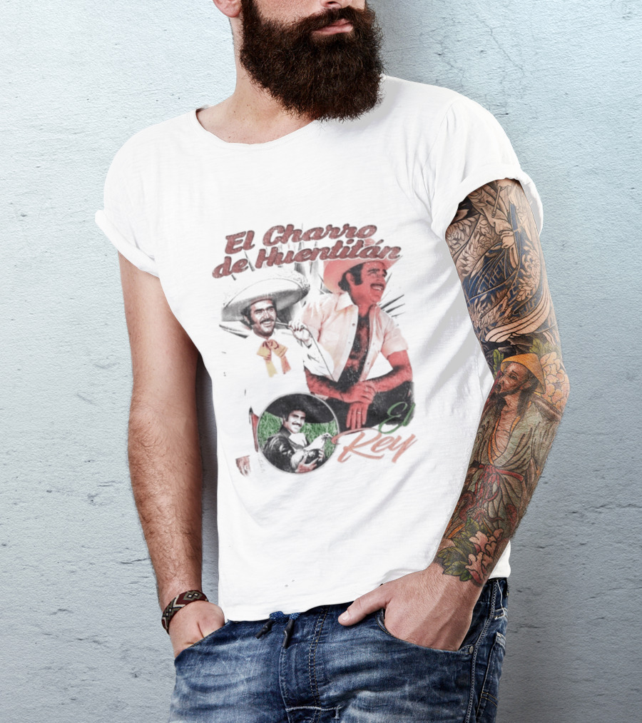Vicente Fernandez El Charro De Huentitan El Rey Iconic Ranchera Style Mexican Music Legend T-Shirt