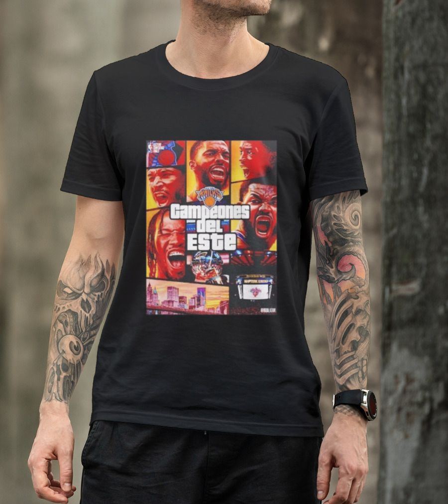 New York Knicks Campeones Del Este NBA Playoff Celebration T-Shirt