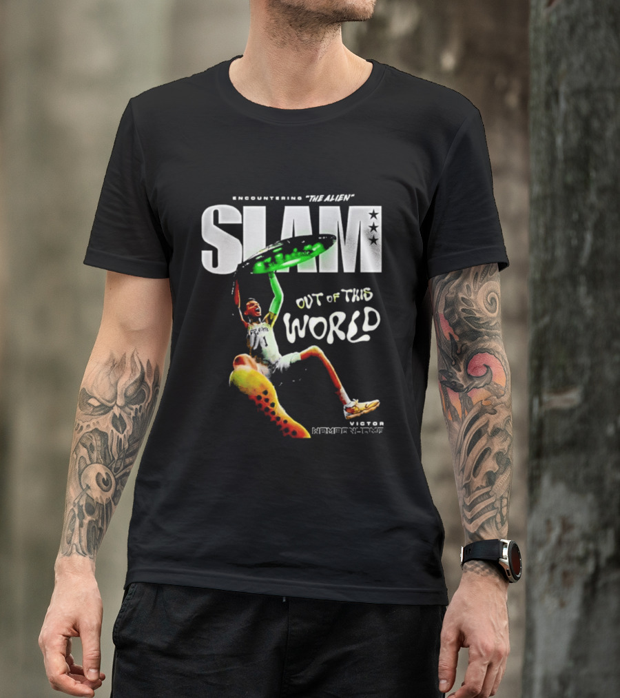 Encountering The Alien Slam Out Of This World Victor Wembanyama T-Shirt