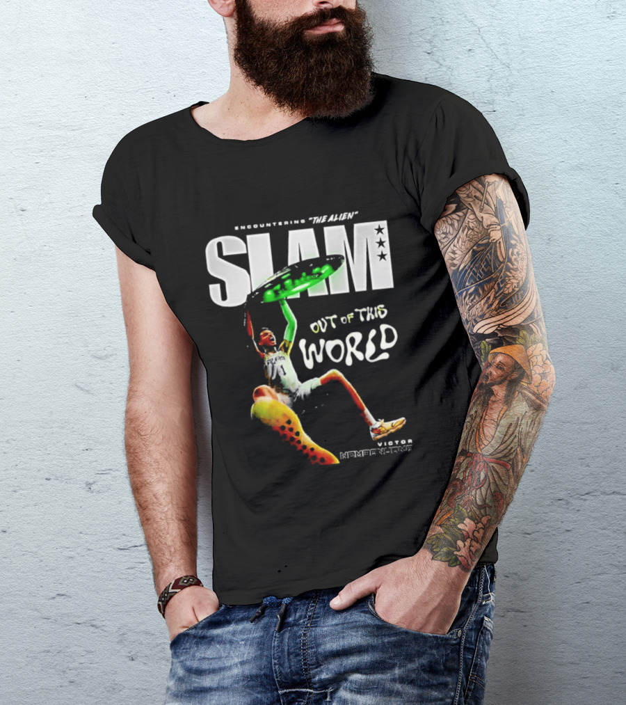 Encountering The Alien Slam Out Of This World Victor Wembanyama T-Shirt
