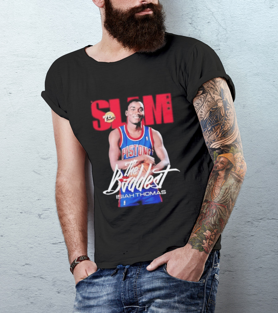 Slam Isiah Thomas The Baddest Pistons T-Shirt