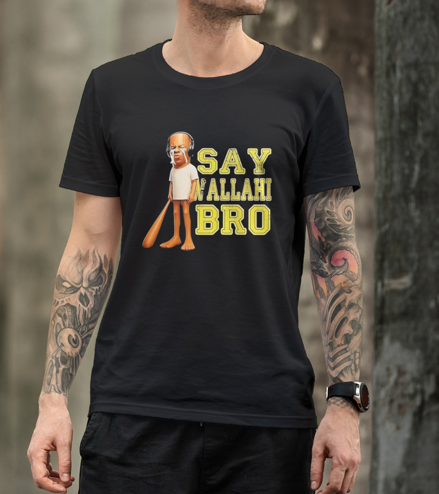 Tyler The Creator Say Wallahi Bro Baseball Bat T-Shirt