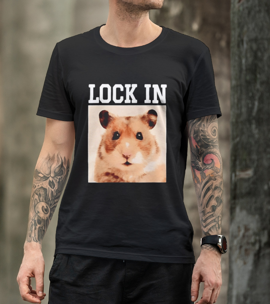 LOCK IN Hamster Cute Adorable Pet Animal T-Shirt