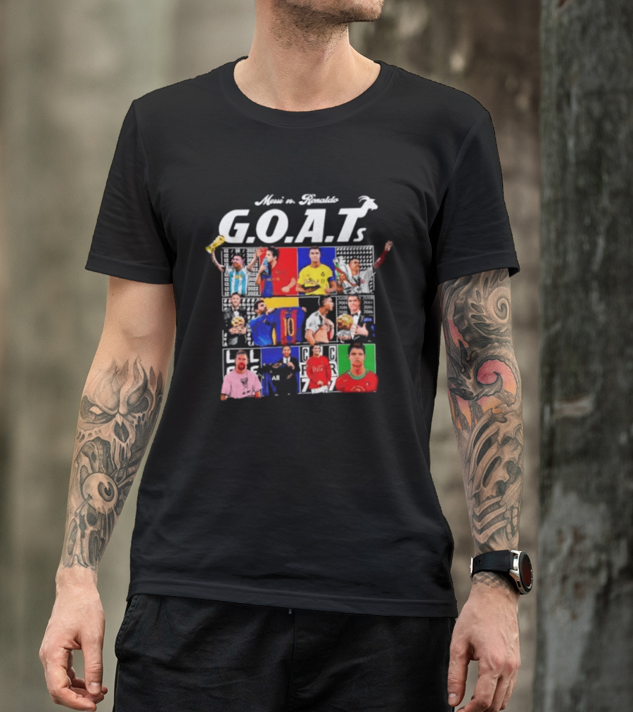 Meet The Football G.O.A.T.s Messi Vs Ronaldo Moments T-Shirt
