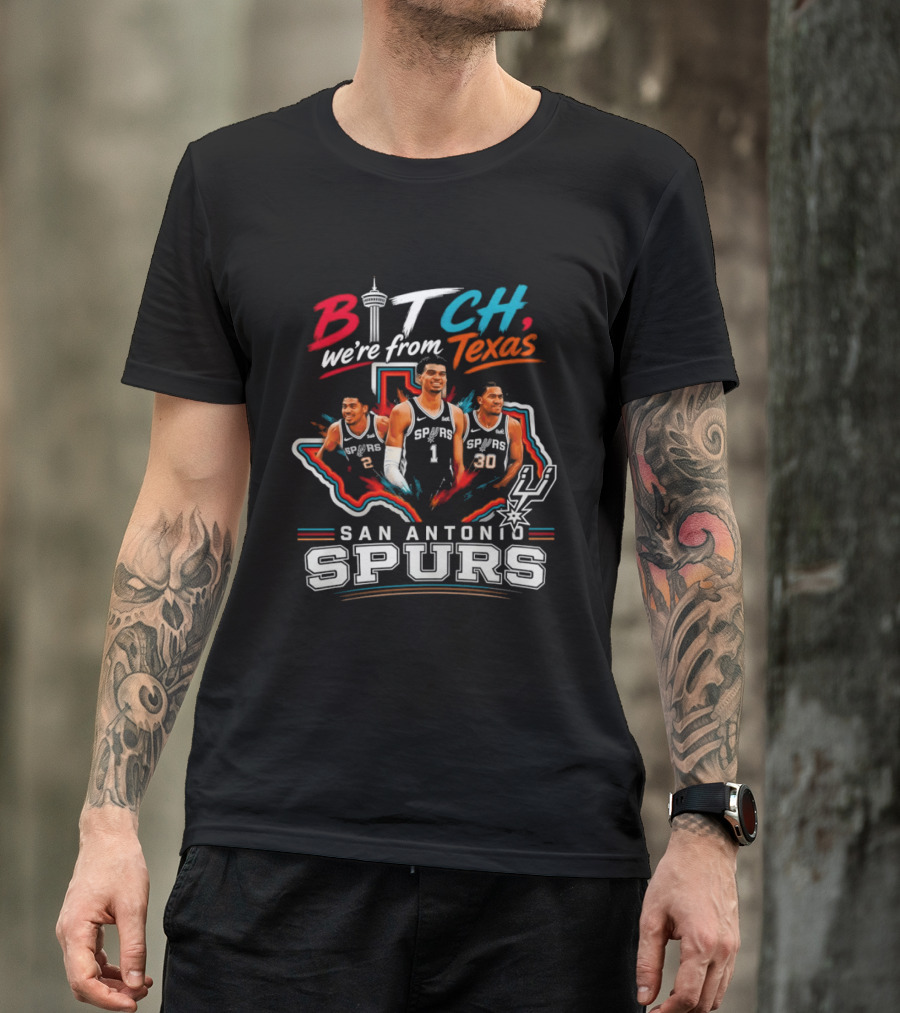 Victor Wembanyama San Antonio Spurs We're From Texas NBA Basketball 2026 T-Shirt
