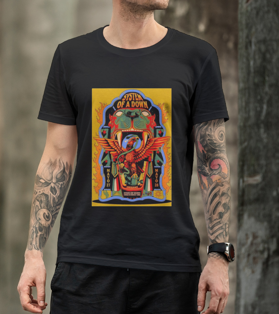 System Of A Down Mexico City Estadio GNP Seguros May 27 28 2026 T-Shirt