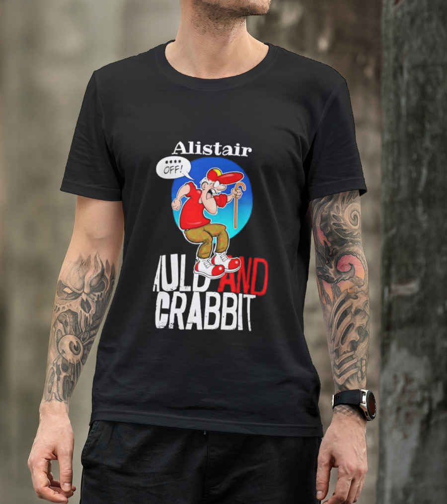Alistair Auld And Crabbit Red Hat Cartoon Character With Cane T-Shirt