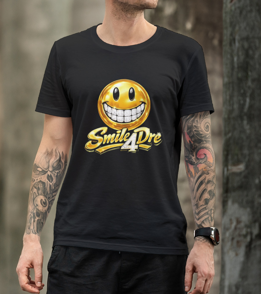 Gold Diamond Grillz Smiley Face Smile4Dre T-Shirt