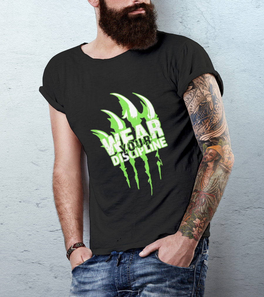 Distressed Green Claw Wear Your Discipline Claw Marks T-Shirt