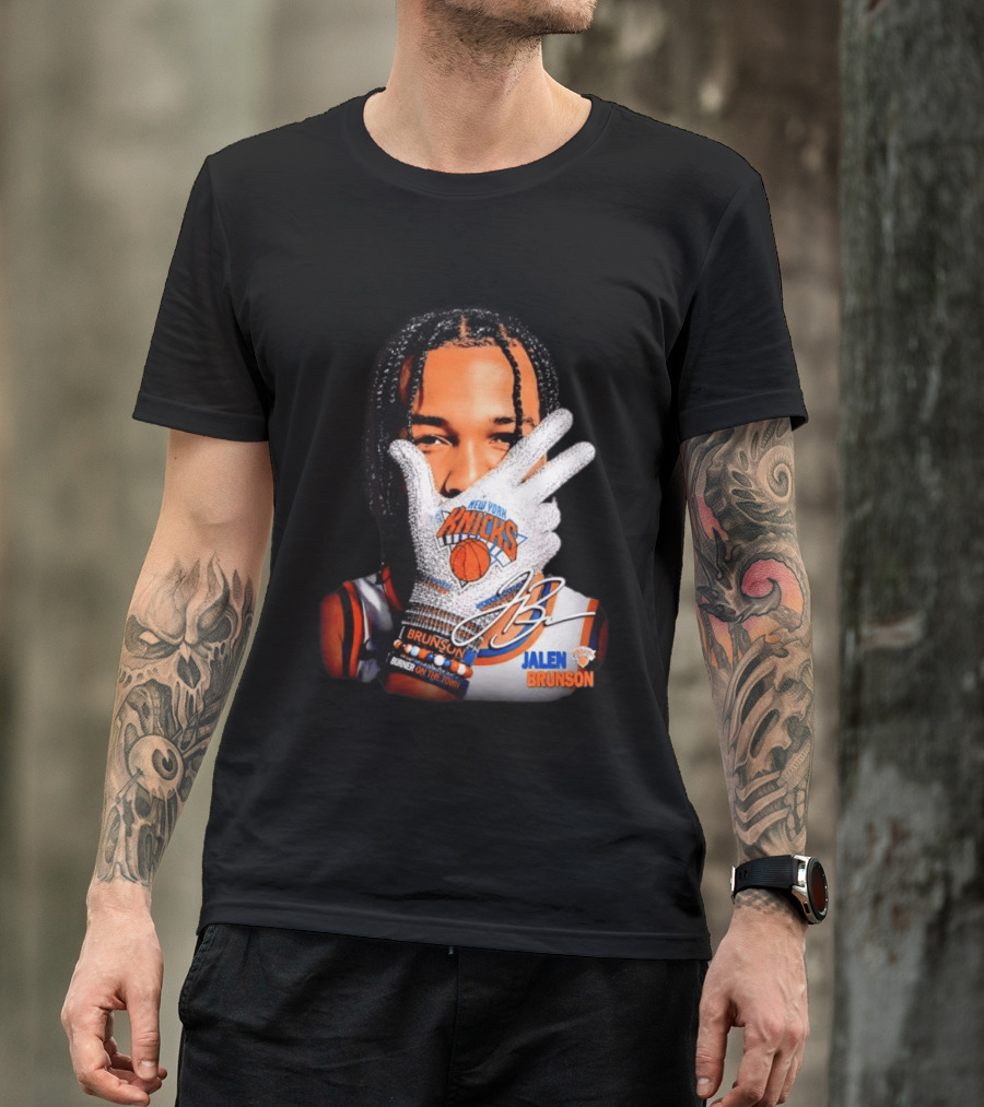 New York Knicks Jalen Brunson Iceman Burner Signature Basketball Player T-Shirt