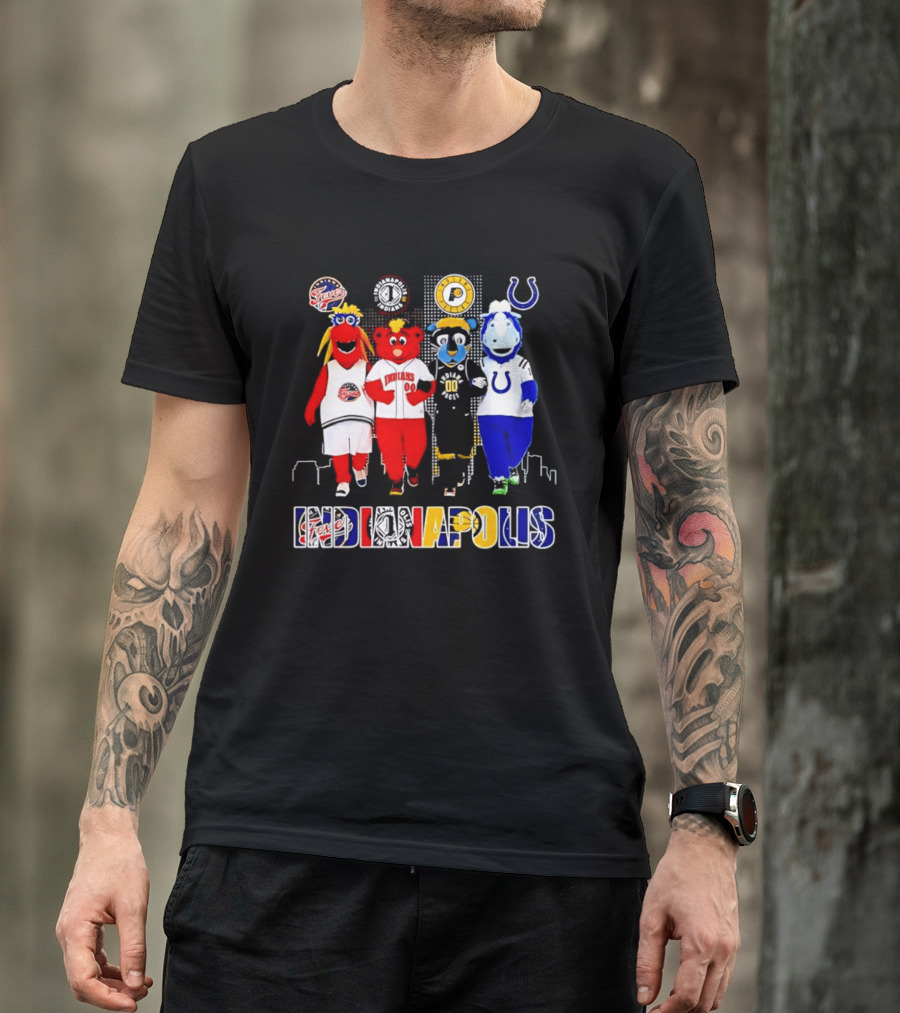 Indiana Fever Pacers Colts Indians Mascots Indianapolis T-Shirt