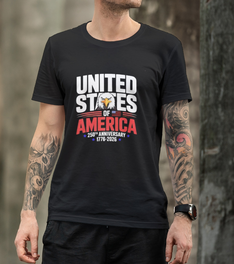United States Of America 250th Anniversary 1776 2026 Celebration T-Shirt