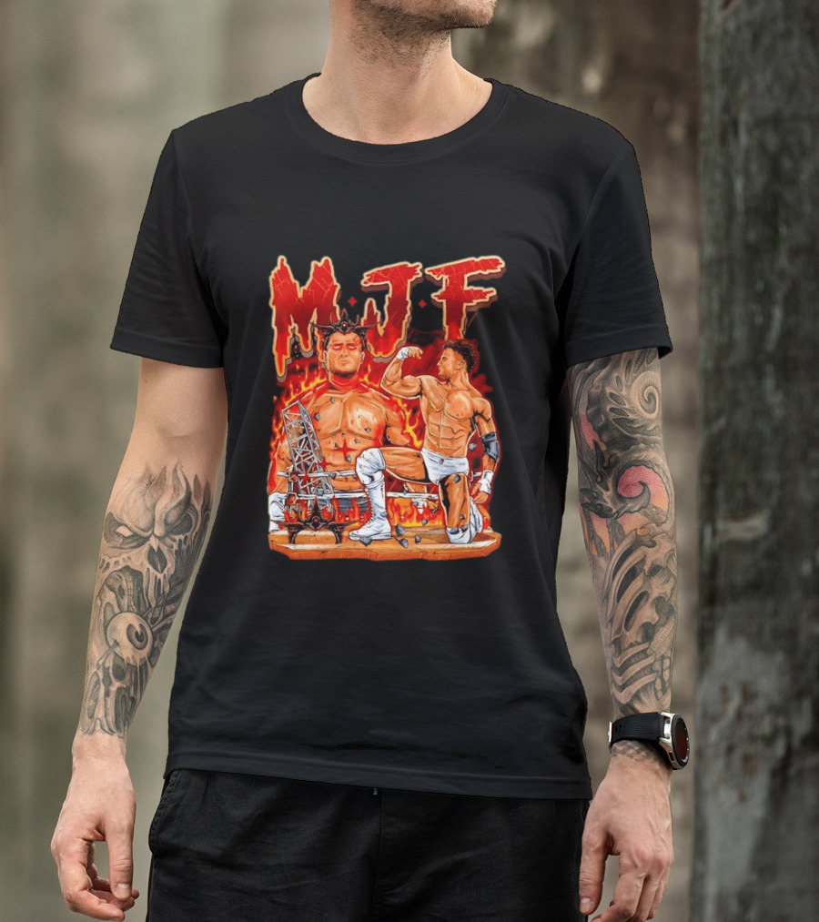 MJF Fiery Devil Dual Persona Wrestling Inferno T-Shirt