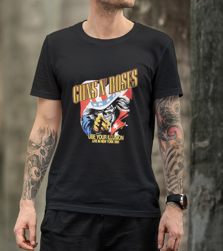 Guns N' Roses Use Your Illusion Live In New York 1991 Uncle Sam T-Shirt