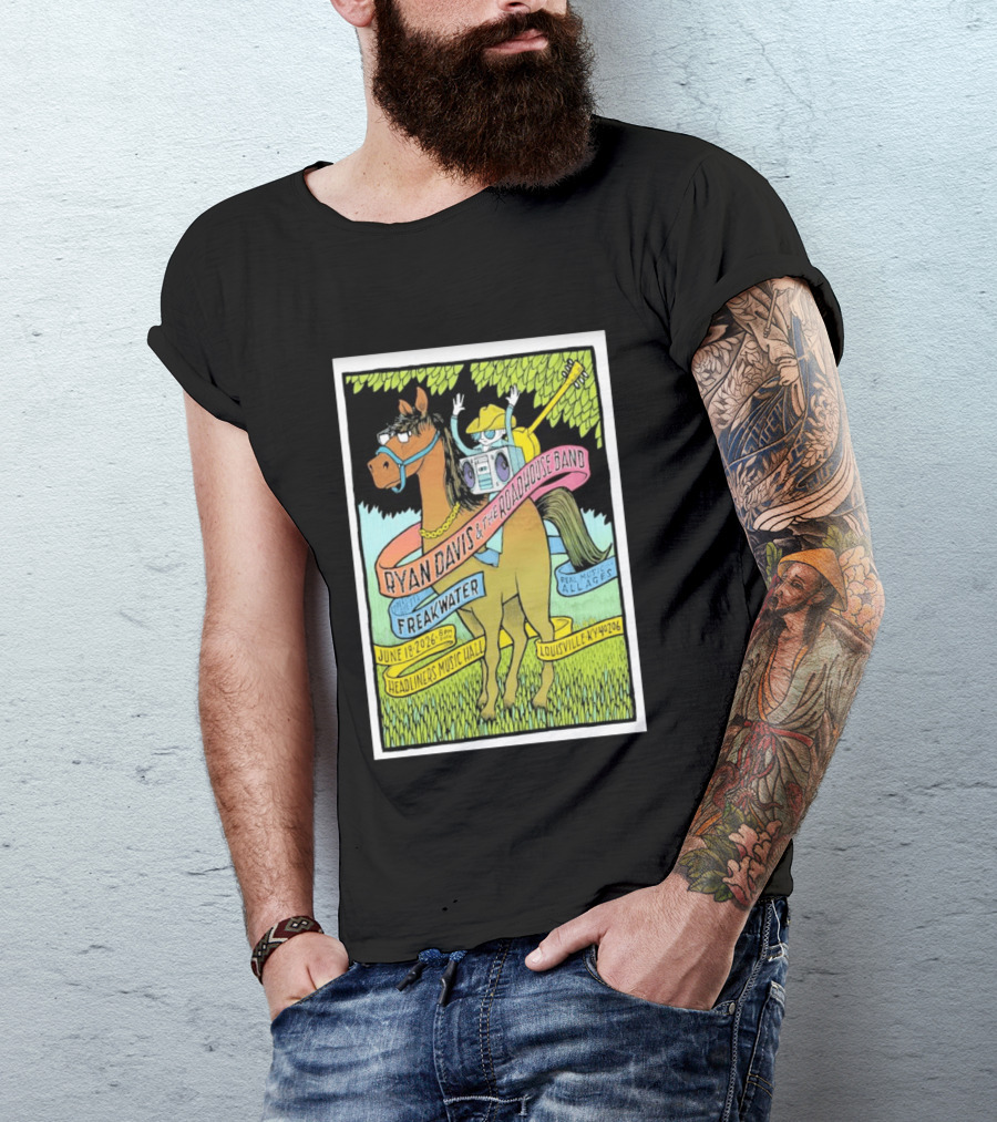 Ryan Davis And The Roadhouse Band Freakwater Opener June 18 2026 Headliners Music Hall Louisville KY Real Music All Ages T-Shirt