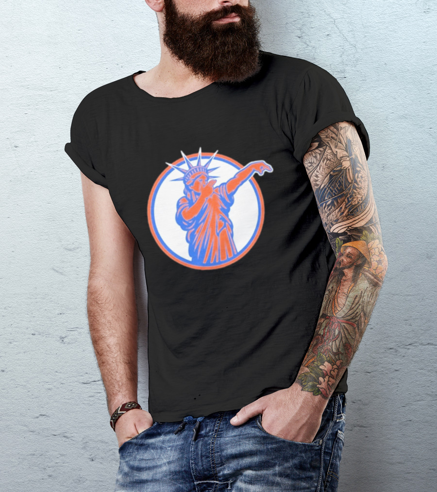 Statue Of Liber3 New York Knicks Basketball Circle T-Shirt