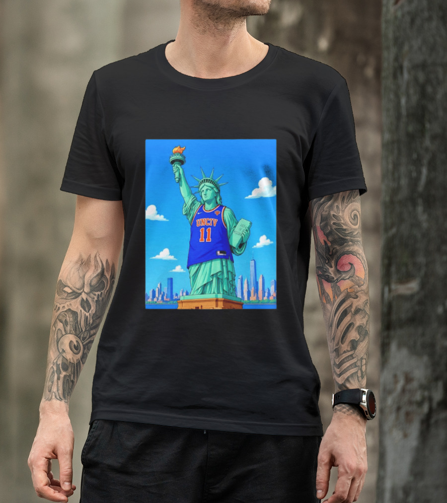 UNCIV 11 Jersey On Statue Of Liberty New York Knicks T-Shirt