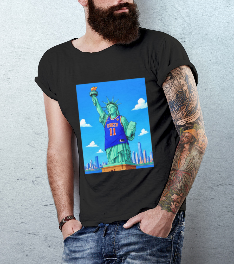 UNCIV 11 Jersey On Statue Of Liberty New York Knicks T-Shirt