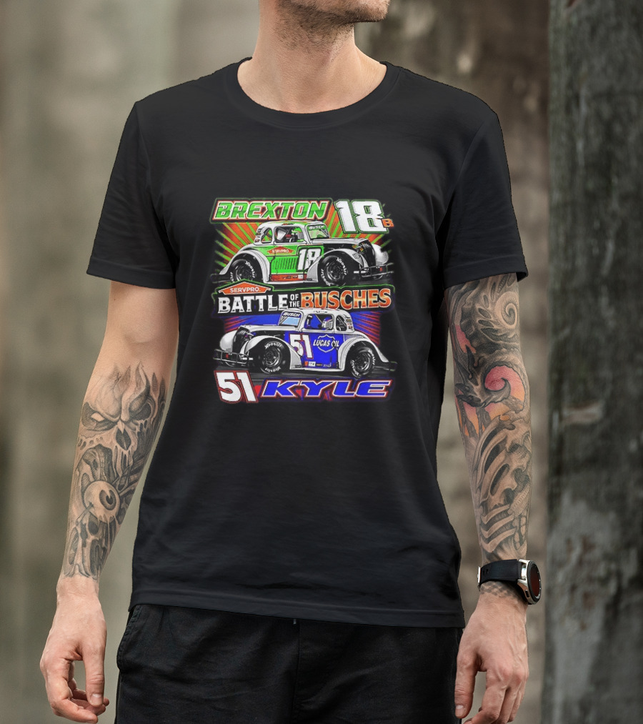 Brexton 18 Busch Kyle 51 Battle Of The Busches Racing T-Shirt