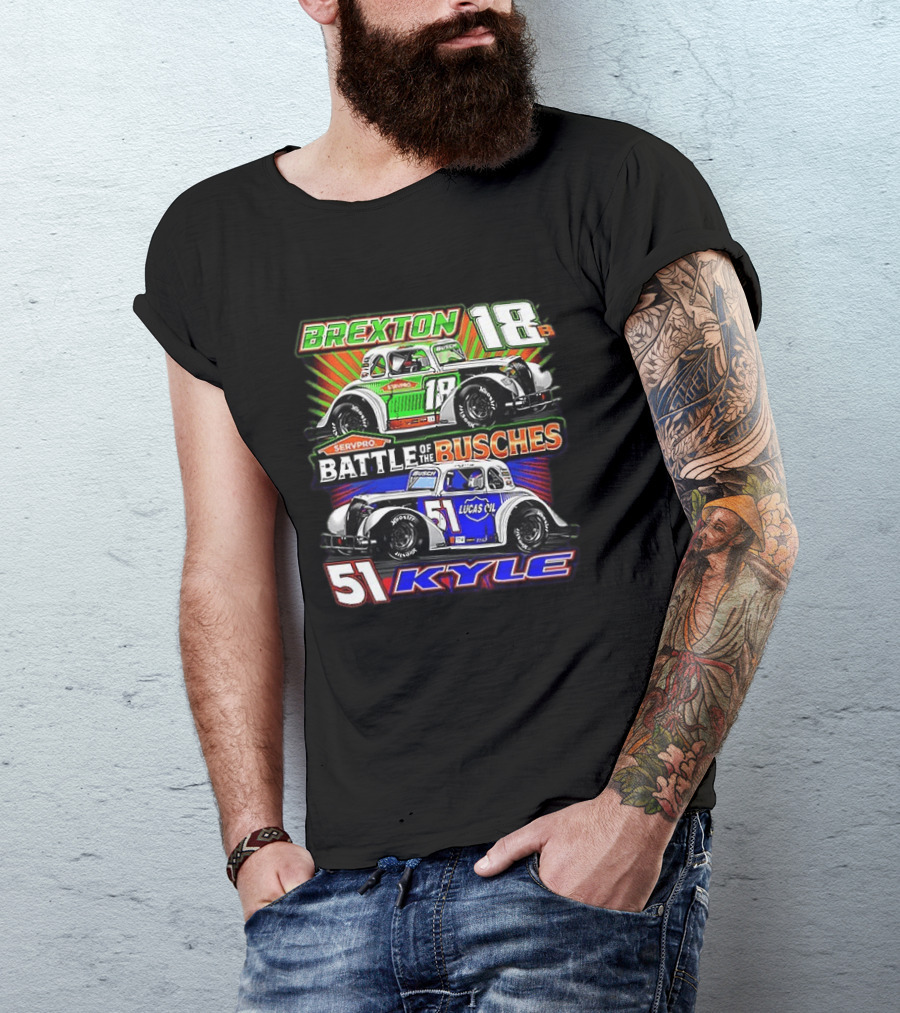 Brexton 18 Busch Kyle 51 Battle Of The Busches Racing T-Shirt