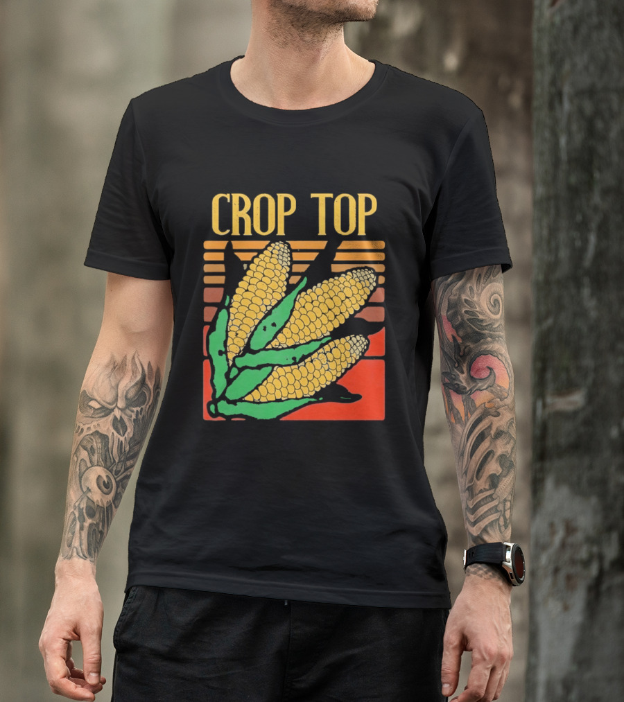 CROP TOP Corn Cobs Maize Sweetcorn Vegetable Agriculture Farm Harvest T-Shirt
