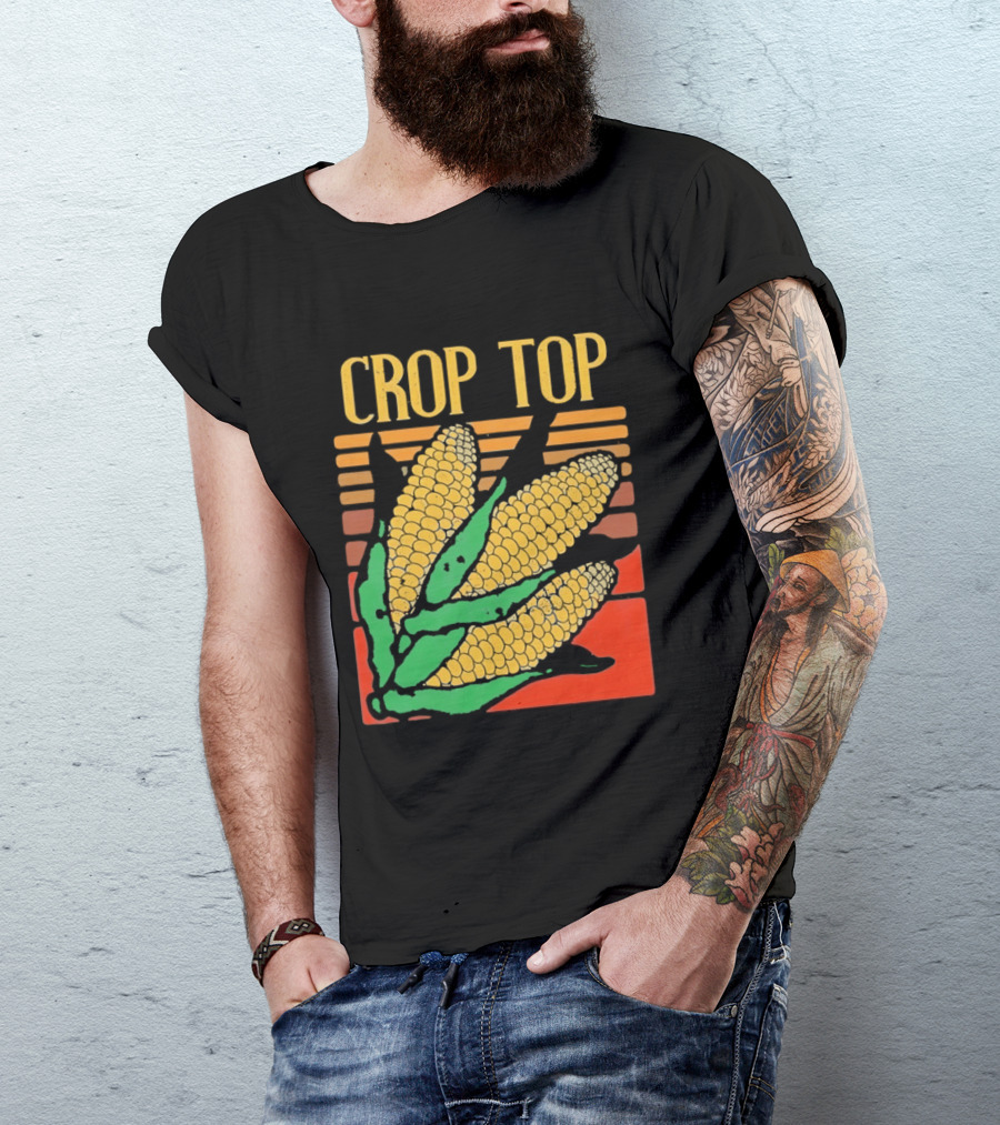 CROP TOP Corn Cobs Maize Sweetcorn Vegetable Agriculture Farm Harvest T-Shirt