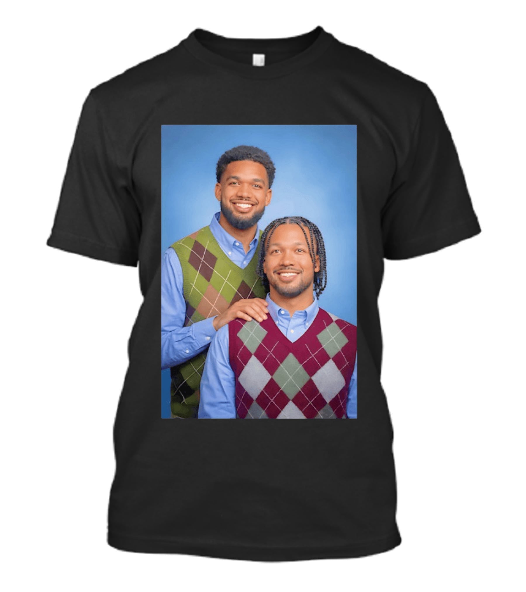 Jalen Brunson Karl Anthony Towns New York Knicks NBA Step Brothers Sweater Photo T-Shirt