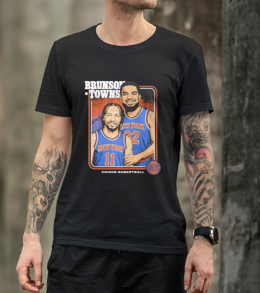 New York Knicks Brunson Towns Stepbrothers 32 11 T-Shirt