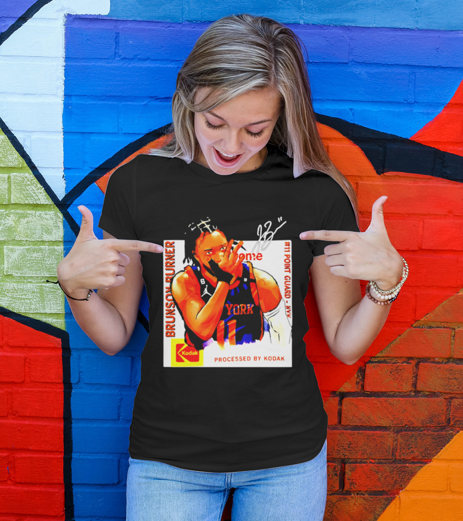 Jalen Brunson Burner New York Kodak #11 Point Guard NYY T-Shirt